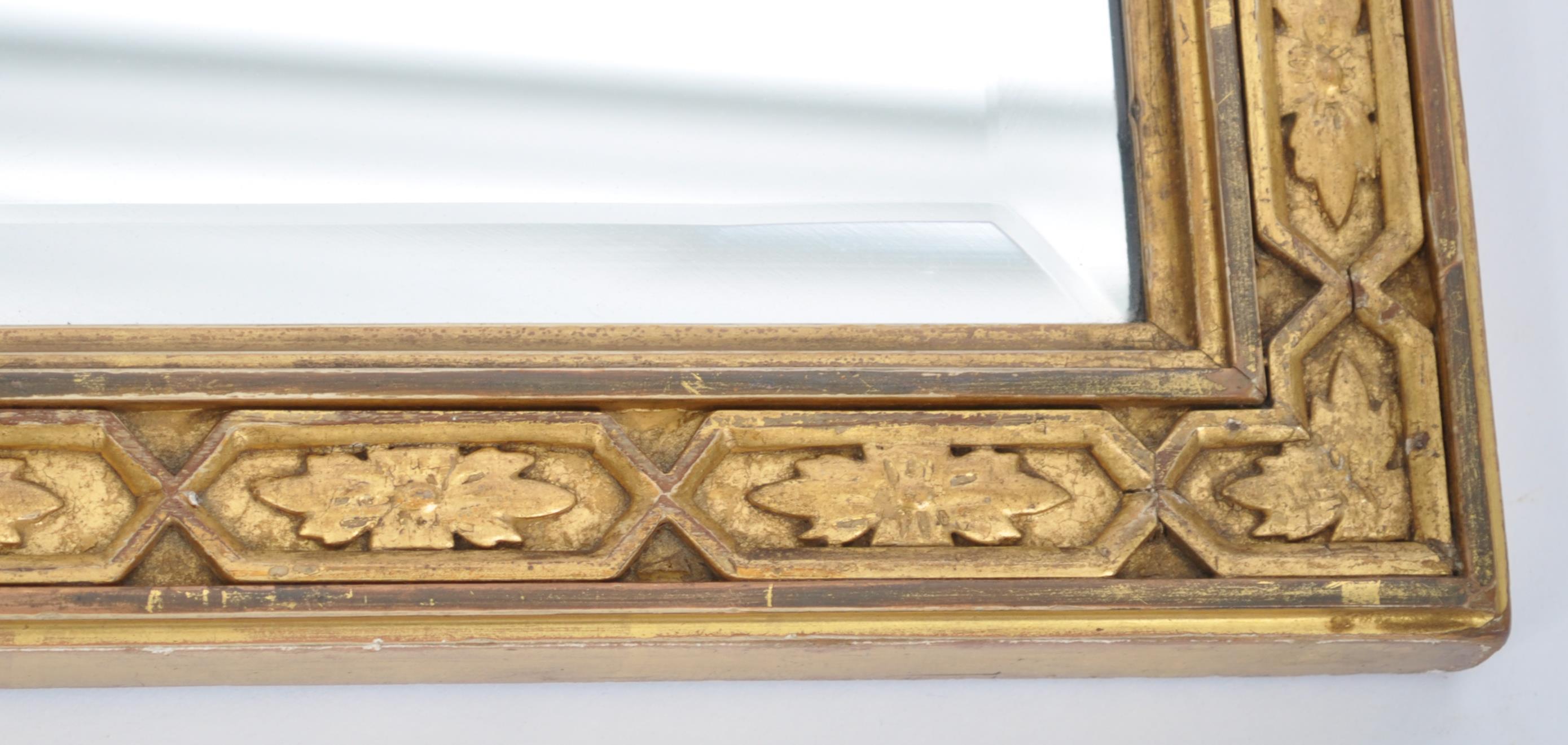 Early 20th century gilt carved Florentine revival wall mirror. Of rectangular form, the central - Image 4 of 6