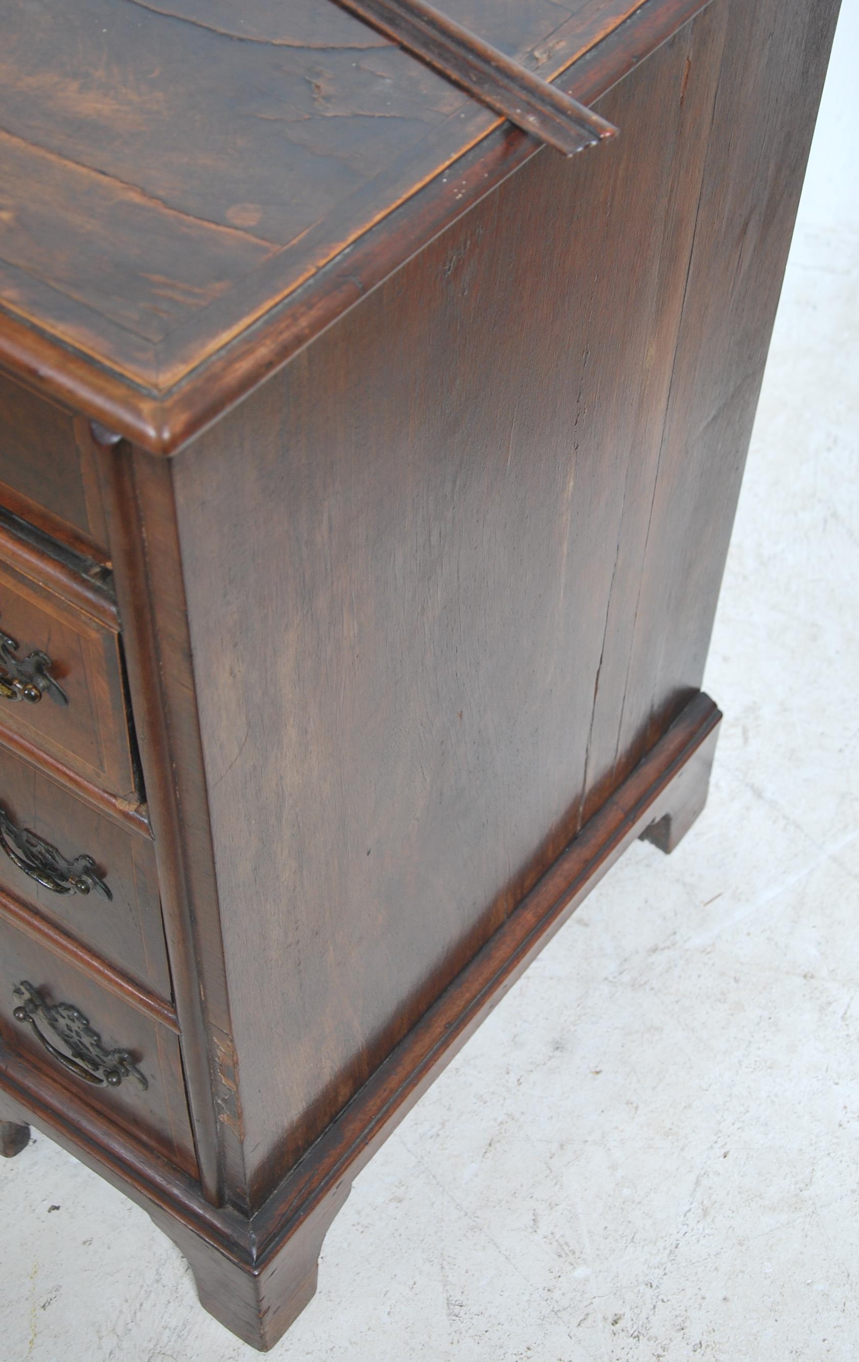 An 18th century Queen Anne walnut kneehole desk of - Image 8 of 12