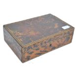 A good 19th century Victorian tortoiseshell ladies work box. Of rectangular form having hinged