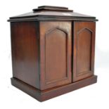 An Edwardian mahogany inlaid desk top compendium writing slope desk tidy  The cabinet with twin