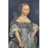 G Serrure ( B1900- ). A 19th century oil on canvas portrait study of ' Diane The Huntress '
