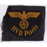 NAZI HVD PARIS PATCH