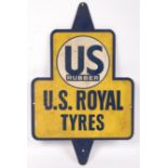 US RUBBER TYRES ORIGINAL ADVERTISING SIGN