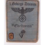 GERMAN FIRST MOUNTAIN DIVISION ID BOOK