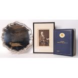 LORD MAYOR E. M. DYER SILVER SALVER & BOOK