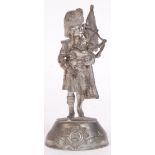 CHARLES STADDEN; PEWTER SCOTTISH PIPER FIGURE