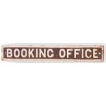 TRAIN STATION BOOKING OFFICE SIGN