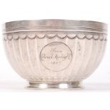 RARE SILVER BOWL BELONGING TO PERCIVAL MARLING VICTORIA CROSS RECIPIENT.