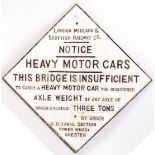 RAILWAY BRIDGE WARNING PLAQUE