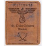 WEHRMACHT 164 INFANTRY DIVISION ID BOOK