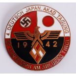GERMANY & JAPAN 1942 ENAMEL BADGE