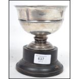 An early 20th century silver hallmarked trophy / c