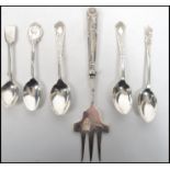 A group of five silver hallmarked spoons to includ