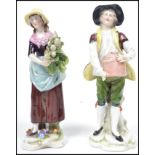 Two 19th century continental Capodimonte figurines