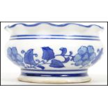 A 19th century Oriental ceramic blue and white inc