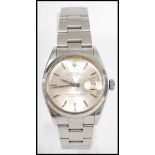 A vintage 20th century 1960's Rolex Oyster Perpetual Date wrist watch set to a stainless steel