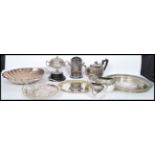 A good collection of early 20th century silver plated items to include a stunning lidded fret