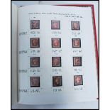 Postal History - Penny Red Stamps, a Stanley Gibbons SG 43/44 stamp album containing approx 132