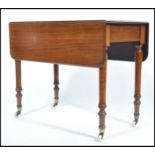 Victorian Mahogany Pembroke Table, mid 19th century, with two rounded drop leaves above one