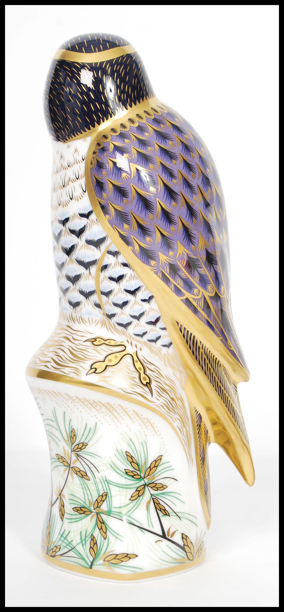 A Royal Crown Derby Peregrine Falcon paperweight, with red stamp to underside, dated 2008 and gold - Image 3 of 6