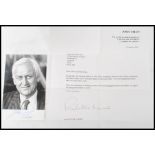 A black and white publicity photograph signed by British TV Actor John Thaw (Goodnight Mister Tom,