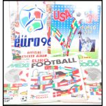 A good group of Panini sticker football world club sticker books to include two Mexico 86 sticker