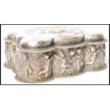 An Edwardian silver Art Nouveau ladies jewellery box hallmarked for William Hutton & Sons Ltd