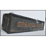 A retro 20th century ship / pub restaurant light box sign. Of rectangular form with black body