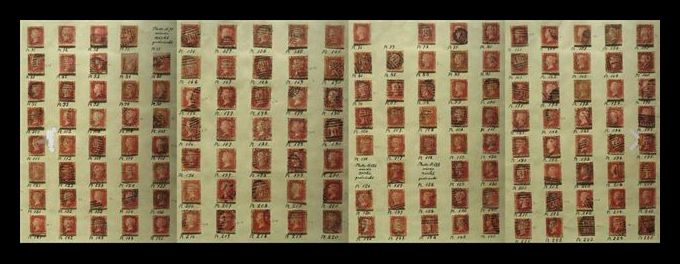 GB STAMPS. 1d Penny red Plate numbers.Used set of this popular issue to plate number 225. SG 43