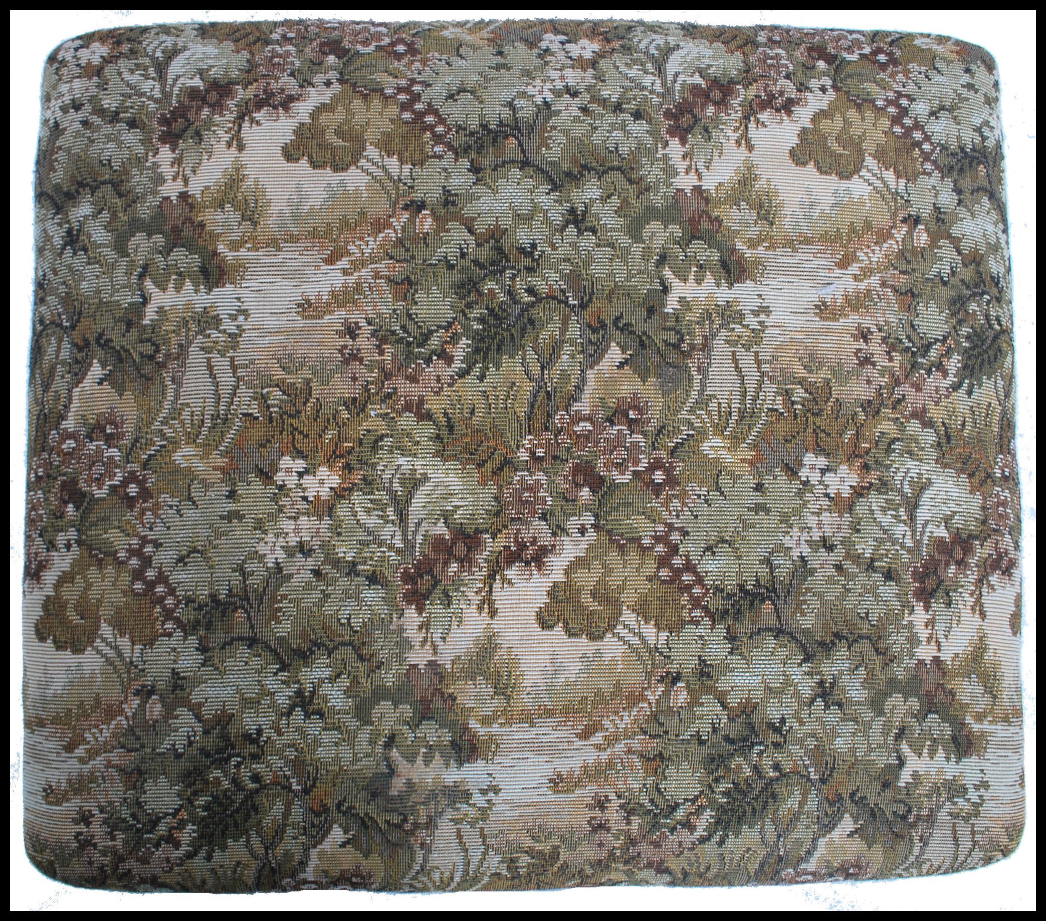 A  Victorian mahogany and tapestry upholstered footstool of square form raised on pad feet with - Image 3 of 4