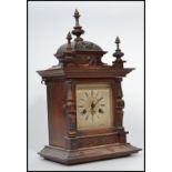 An early 20th century German mantle clock, eight day movement striking on a bell, J. Unghans,