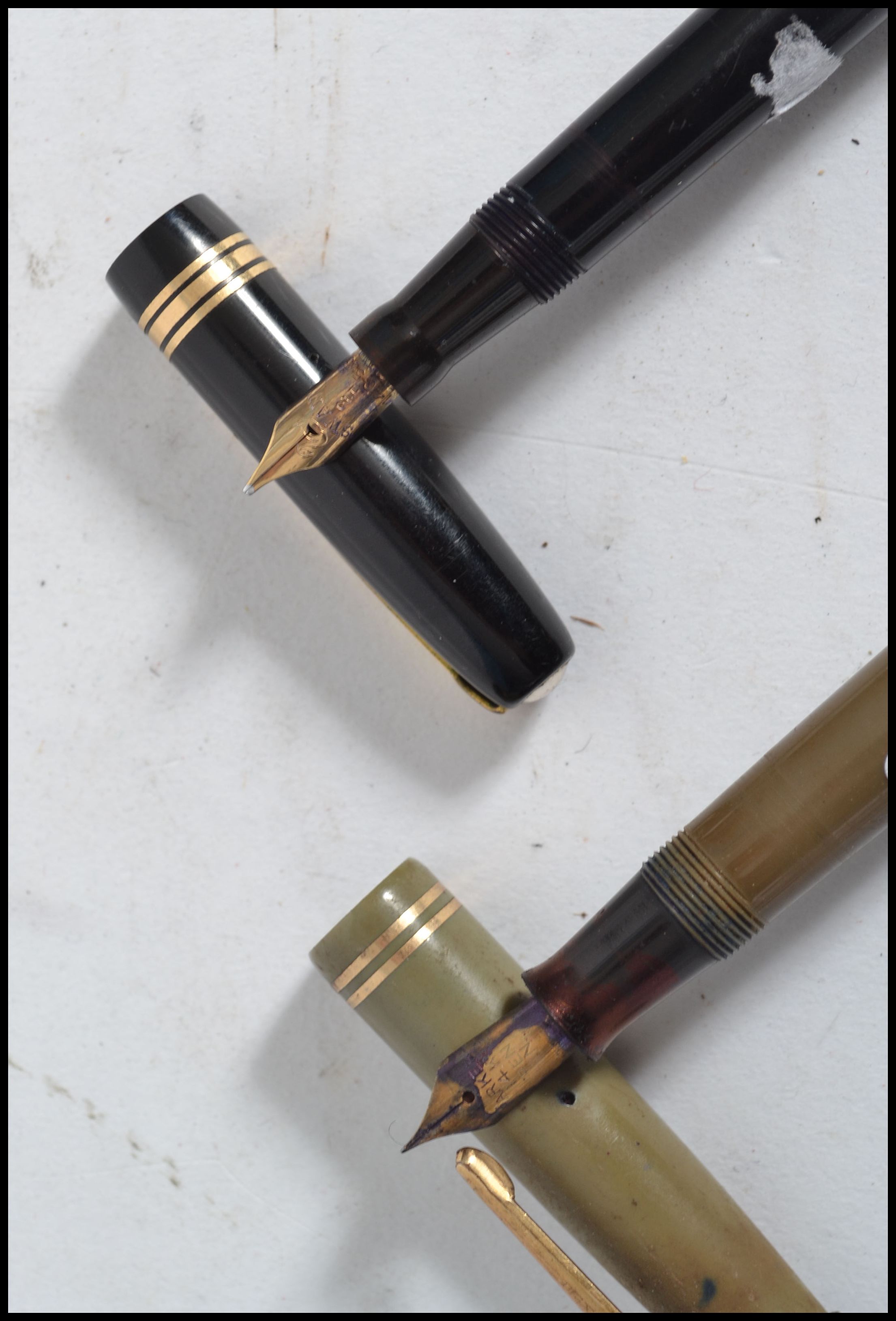 Two vintage 20th century fountain pens. One being a Parker pen with a 14ct gold nib and Swan pen - Image 2 of 3