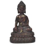 A believed 19th Chinese bronze buddha Amitabha. Ho