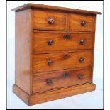 A 19th century Victorian mahogany miniature chest of drawers apprentice / salesman's  piece. The