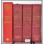 Three Volumes of Burkes Peerage, Baronetage and Knightage 107th Edition with the folder .stand