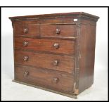 A 19h century mahogany chest on chest of drawers t