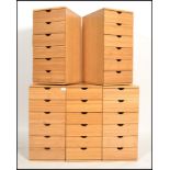A collection of contemporary retro style pedestal cabinets by Marks & Spencers. Each of beech wood