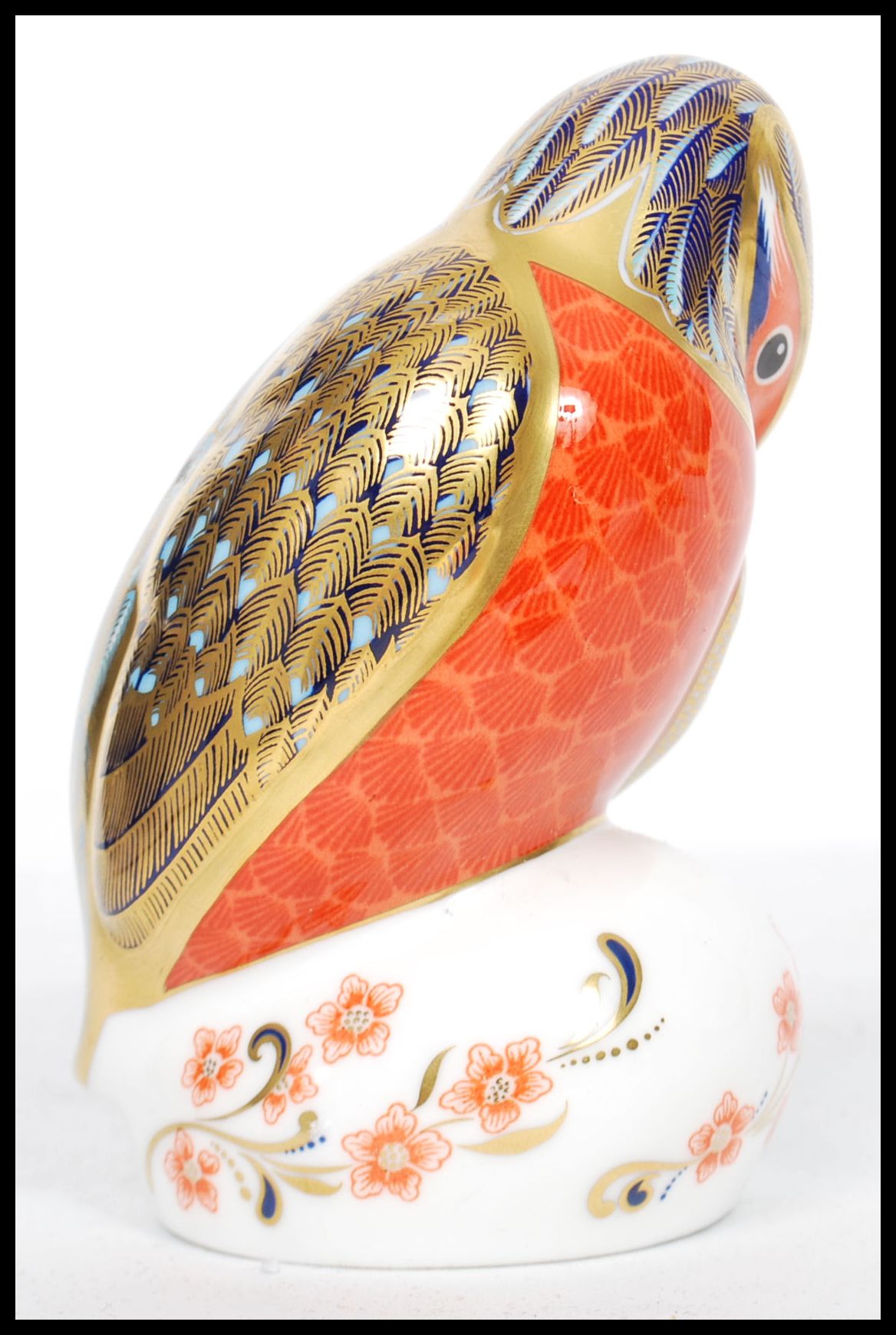 A Royal Crown Derby paperweight, Kingfisher gold stopper, red stamp to base dated mark LV for - Image 3 of 6