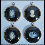 A group of four cameo in cases from the Peter Bates collection to include lady in cameo, Roman