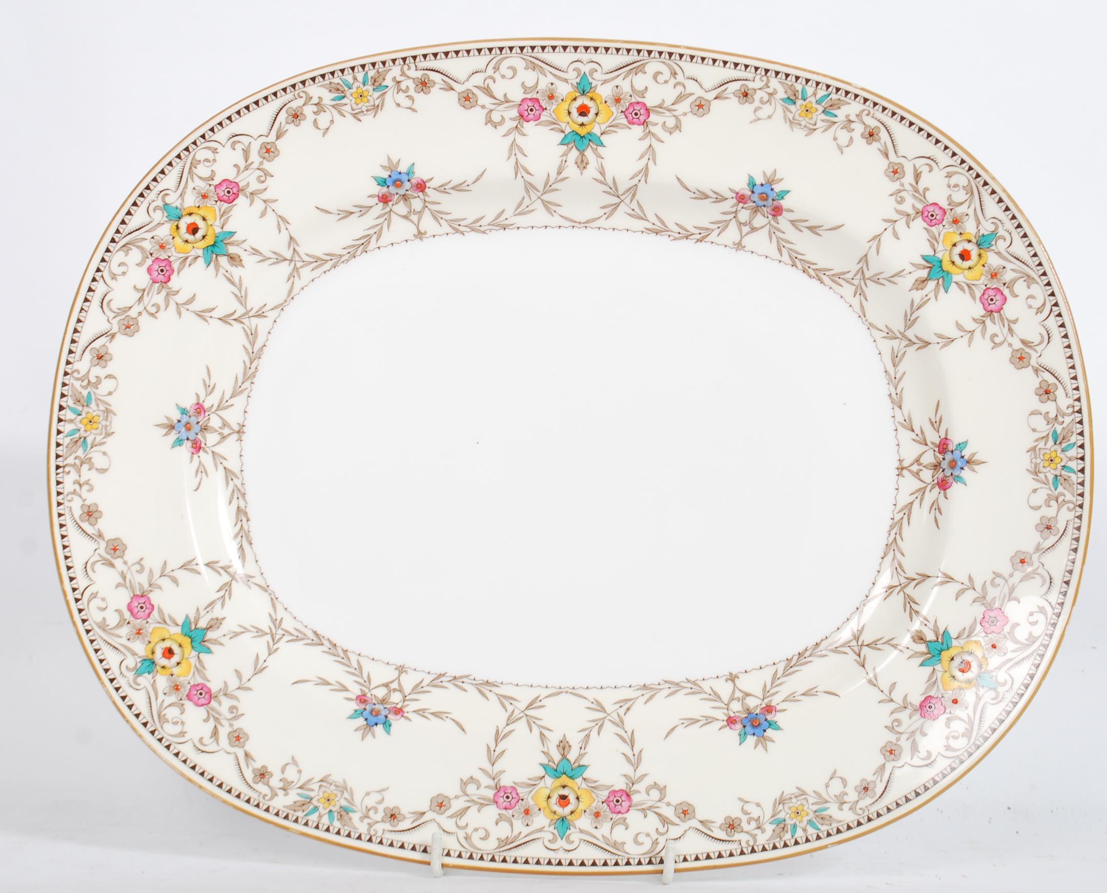 An early 20th century Minton's ( Minton) hand painted and transfer printed meat platter tray in