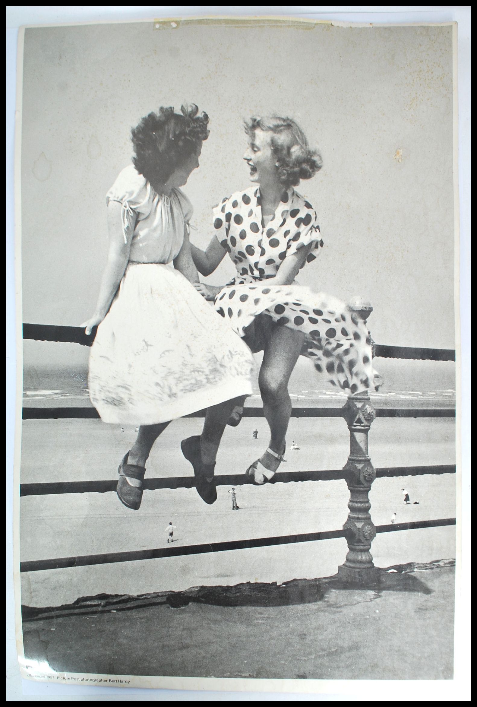 A vintage iconic 20th century picture titled ' Two Girls At Blackpool ' Pat Stewart (right) and - Image 2 of 9