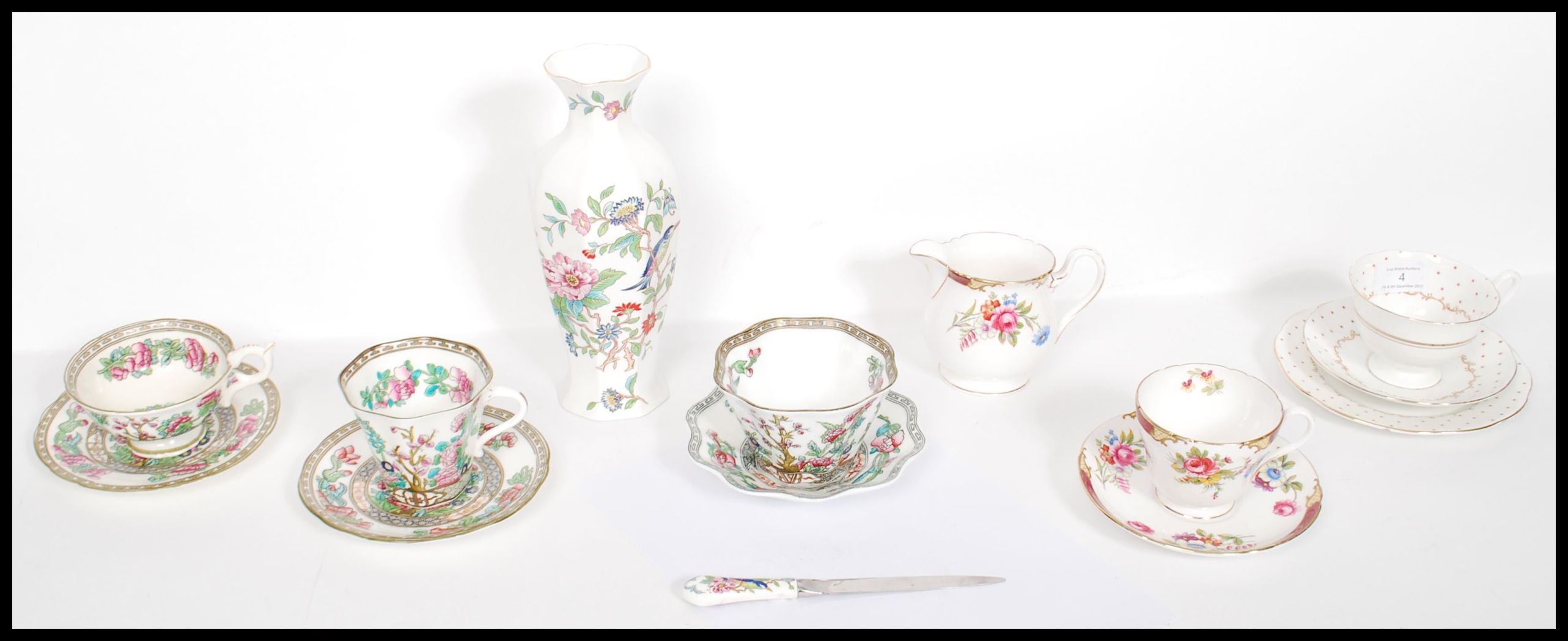 A good group of vintage cups an saucers to include Shelley Maroon Princess cup saucer and creamer - Image 2 of 15