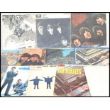 The Beatles - A collection of vinyl long play LP albums by The Beatles to include Revolver, The
