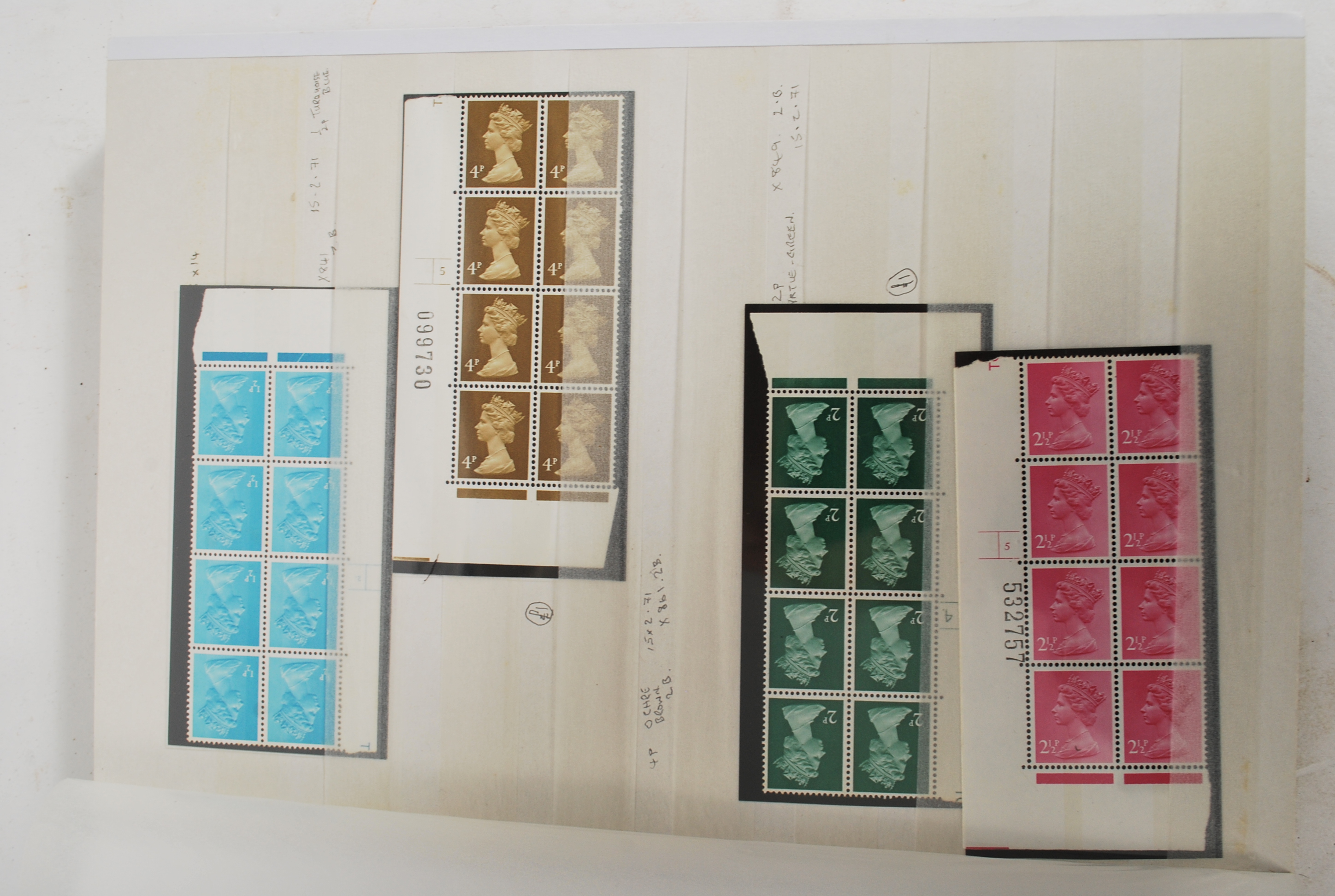 An album containing approx £58 face value of unused stamps mint stamps to include machin and