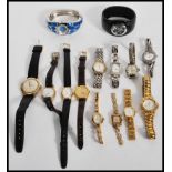 A collection of vintage 20th century watches to include Accurist, Limit, Timex, Sekonda, Lorus,