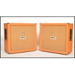 A pair of rare 1970's Orange Speakers ' IH32 ' The large speakers complete with covers coming from a