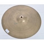 A Vintage 20th century Zildjian Avedis 15" ride cymbal, inscribed Avedis Zildjian Co., genuine