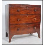 A 19th century bow front mahogany bachelors chest