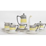A vintage 20th century Noritake Coffee service in an Ar Nouveay style consisting of five coffee