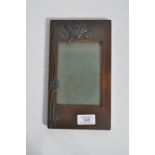 A stunning 19th / 20th century Art Nouveau oak picture frame with an applied flower running up one